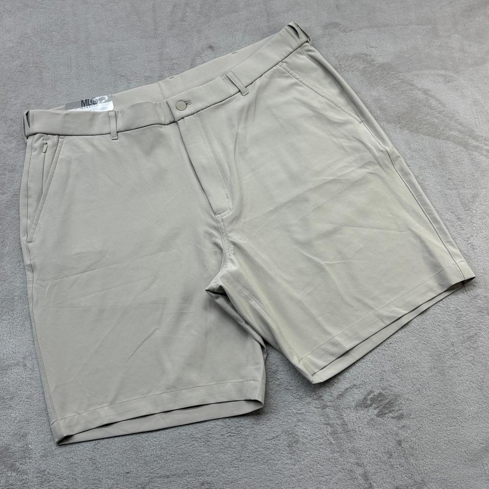 Greg Norman Golf Shorts Mens 40 Khaki ML75 Performance Stretch Moisture Wicking